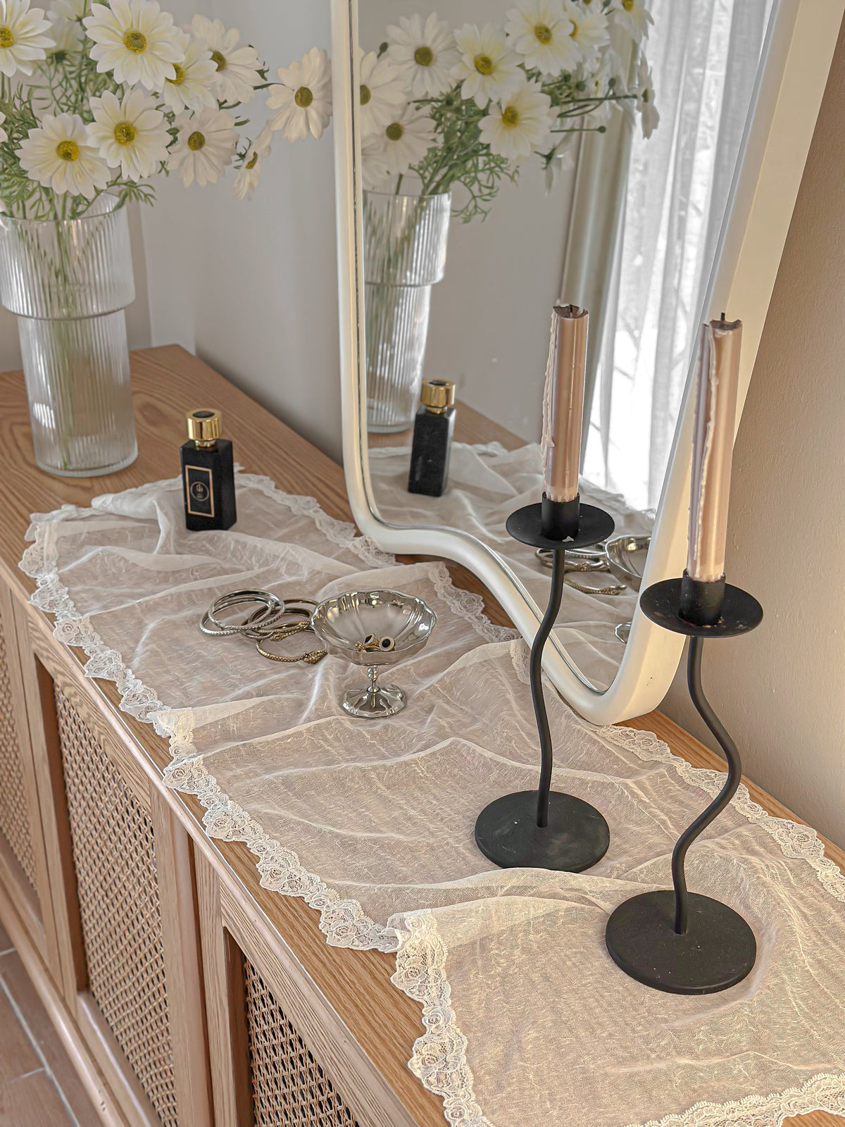 Offwhite to white crush bedroom set .