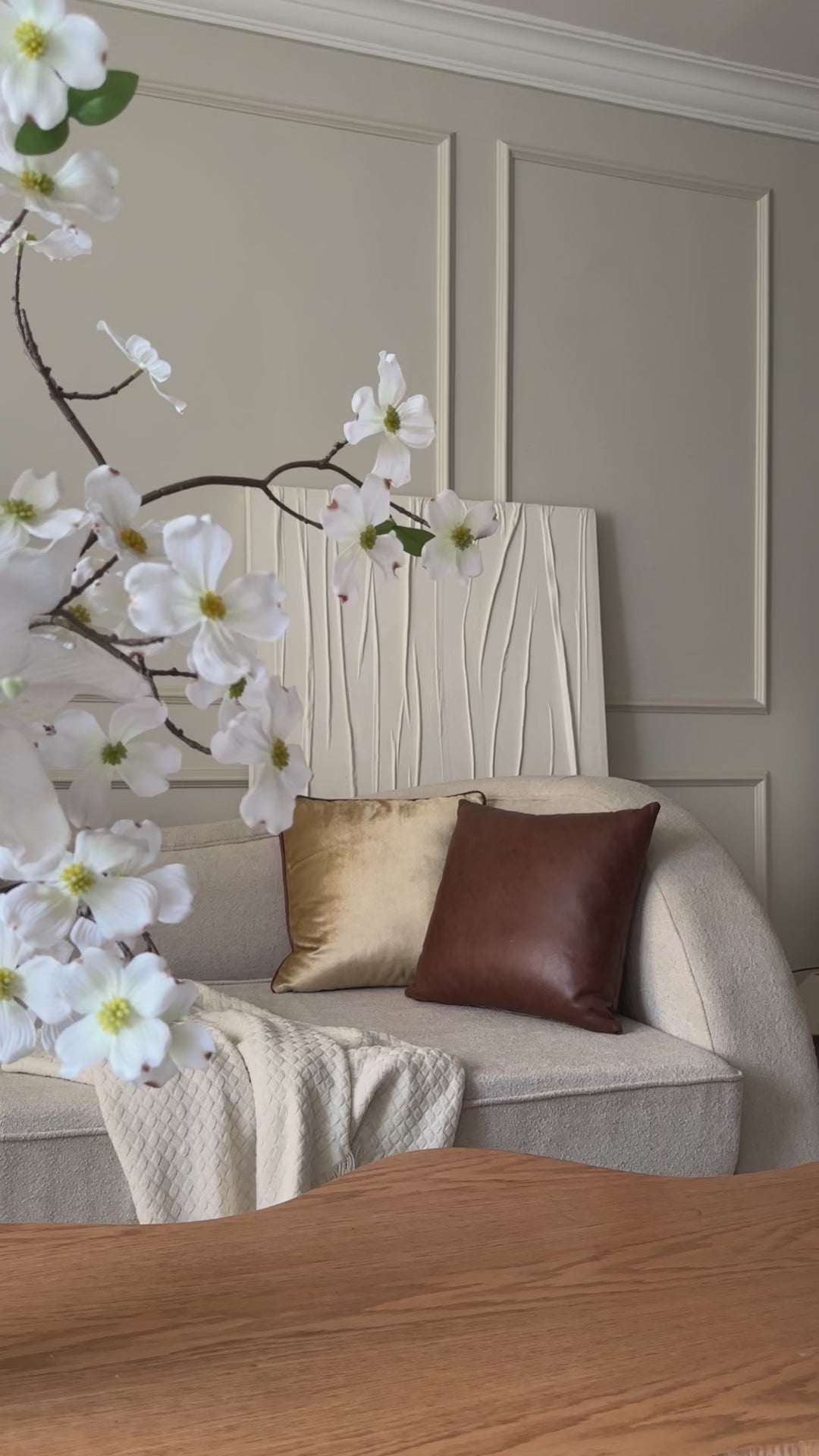 Brown  leather cushion